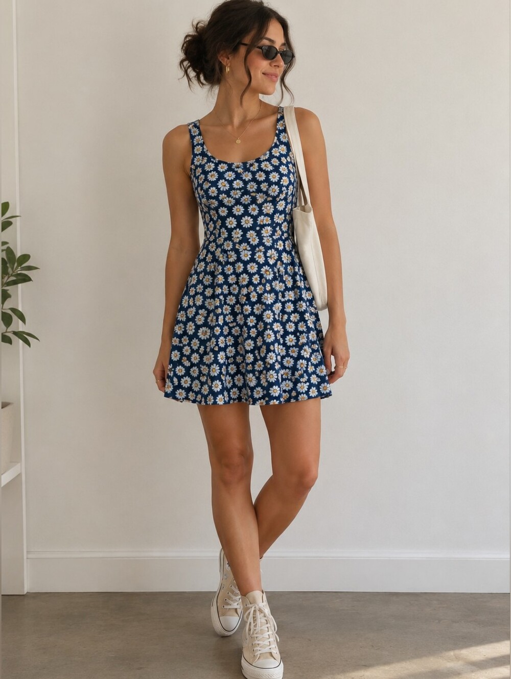 Vintage/90's Floral Topshop Daisy Sundress - Sleeveless Summer Dress